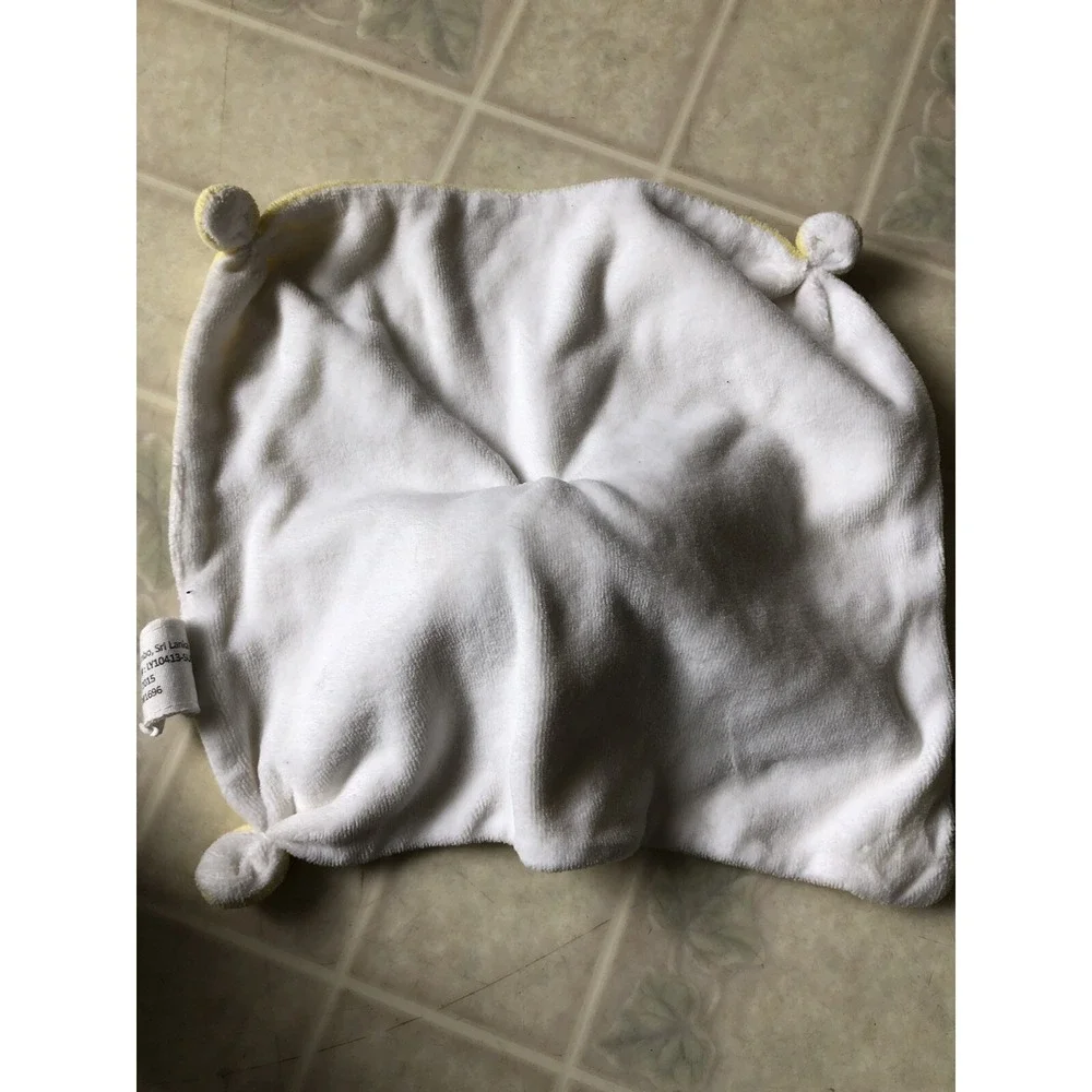 BURT'S BEES YELLOW‎ BEE SECURITY BLANKET LOVEY Scrunchy Wings